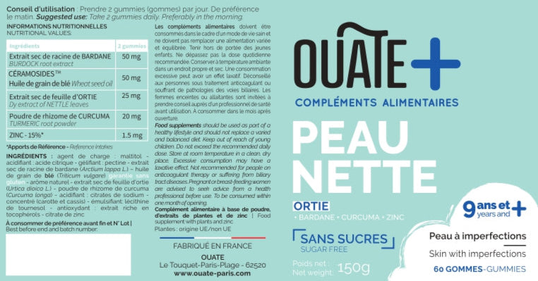 MES GUMMIES PEAU NETTE SANS SUCRES