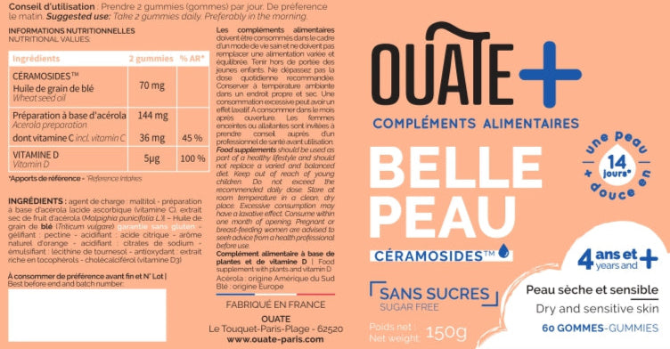 MES GUMMIES BELLE PEAU SANS SUCRES